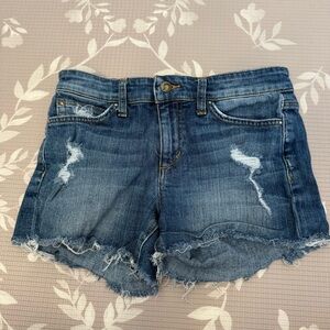 Joe's Jeans The Ozzie Blue Distressed Frayed-Hem Denim Shorts 4” Cut Off